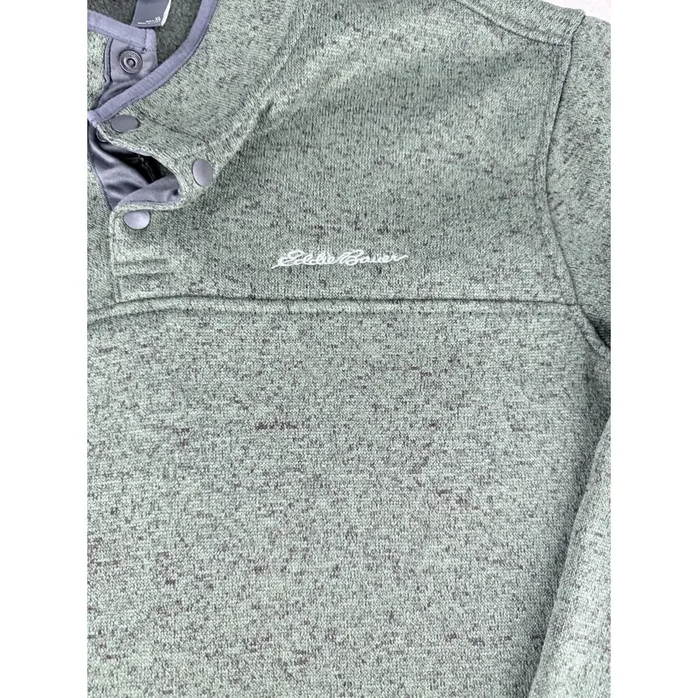 Eddie Bauer Radiator Fleece Sweater Mens XL Green T Snap Pullover Outdoor - Picture 2 of 7